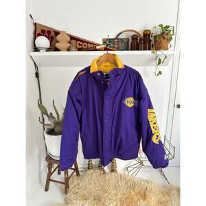 Vintage 80s Los Angeles Lakers Starter Canvas Jacket XL